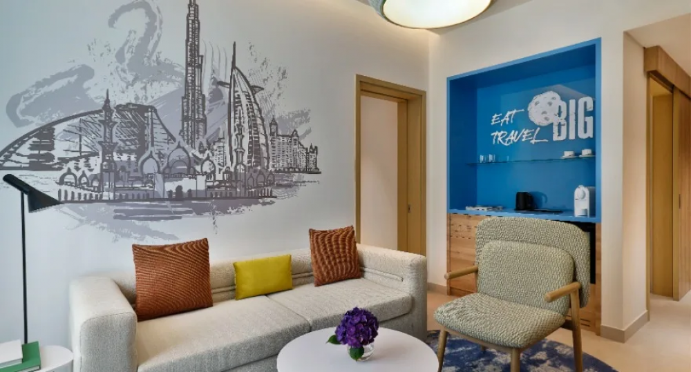 Two Bedroom Family Sea View Suite with Balcony, NH Collection Dubai The Palm 4*
