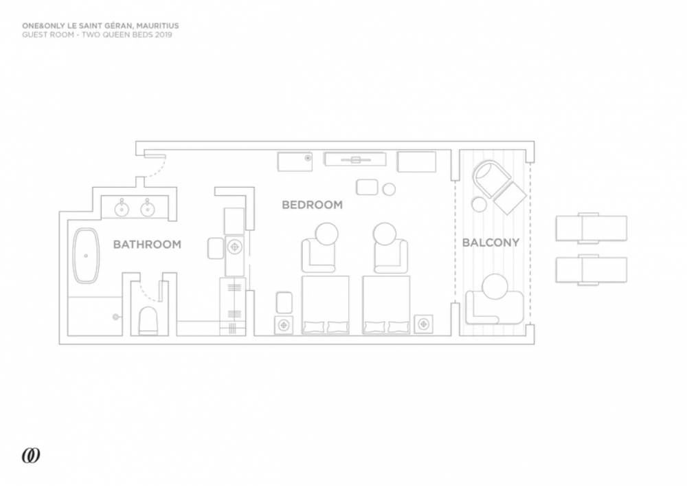 Beach Front Balcony Room  , One & Only Le Saint Geran 5*