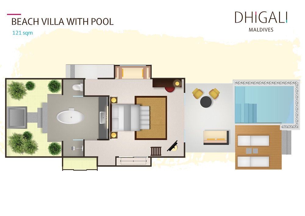 Beach Villa with Garden Pool/ Beach Villa with Pool, Dhigali Maldives 5*