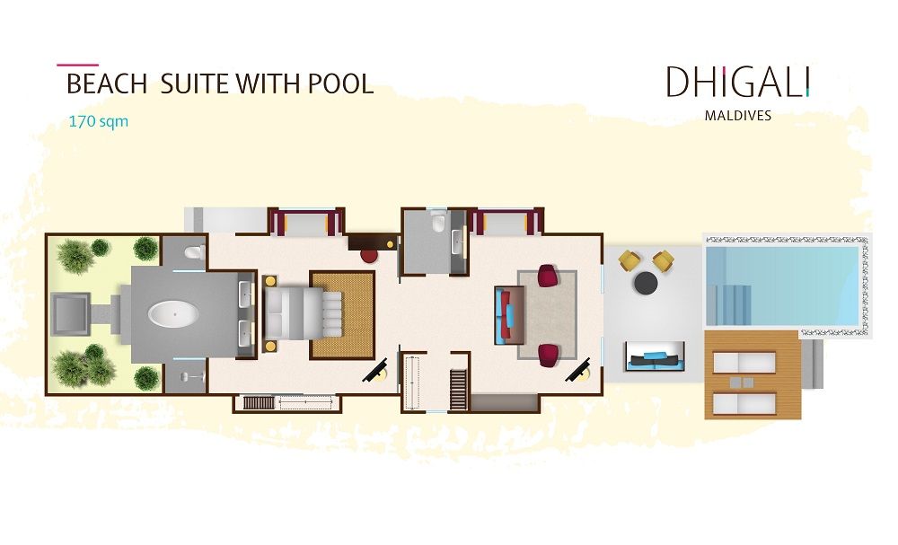 Beach Suites with Garden Pool/ Beach Suites with Pool, Dhigali Maldives 5*