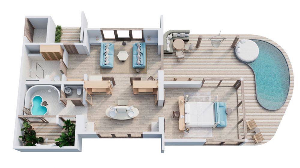 Temptation Beach Pool Villa, LUX* South Ari Atoll 5*