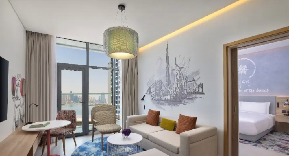 Two Bedroom Family Sea View Suite with Balcony, NH Collection Dubai The Palm 4*