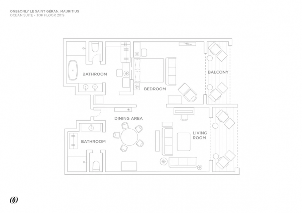 Beach Front Balcony Suite  , One & Only Le Saint Geran 5*