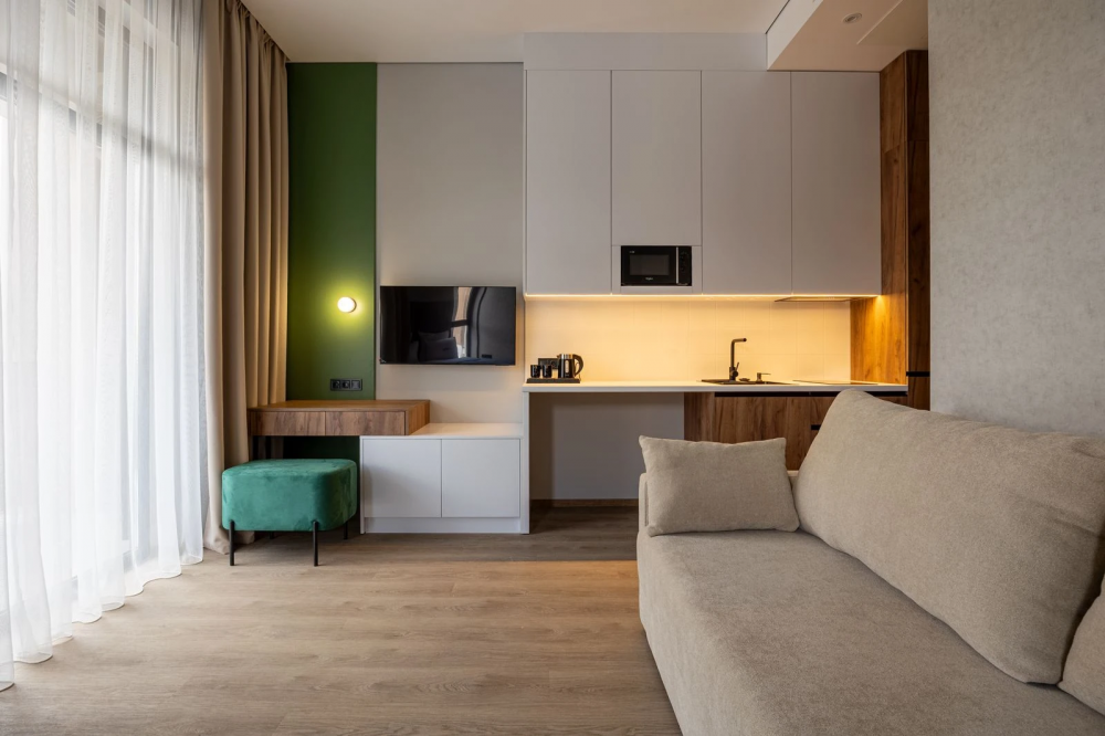 Superior Studio with terrace, WOL.GREEN Polyana by Ribas 4*