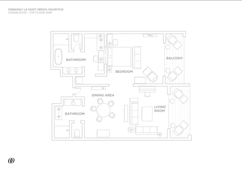 Ocean Balcony Suite   , One & Only Le Saint Geran 5*
