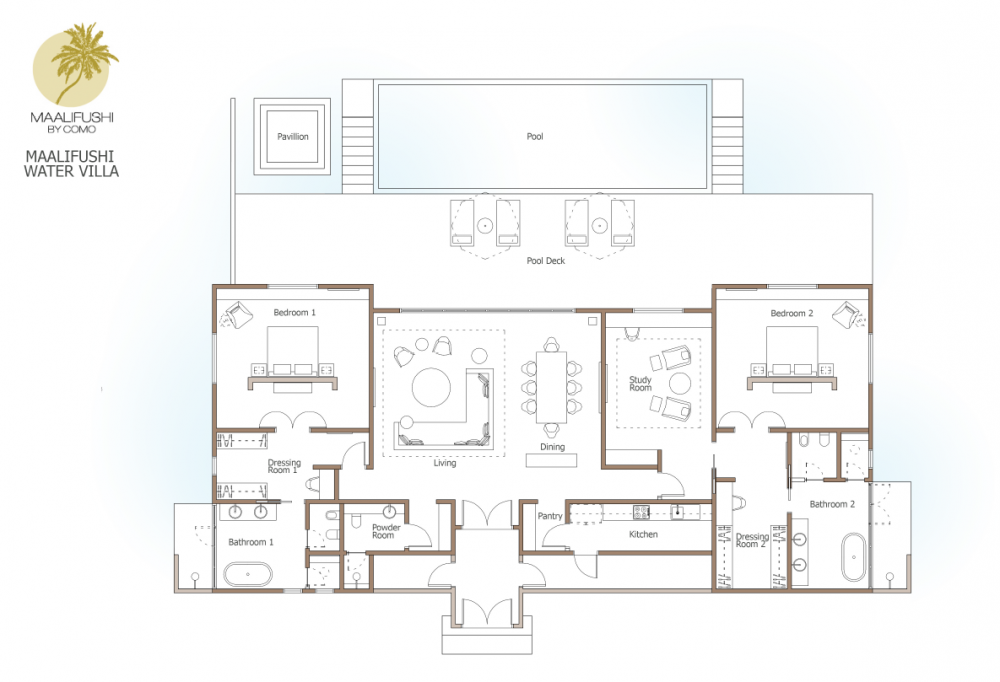 Maalifushi Water Villa (2 Bedroom), Como Maalifushi 5*