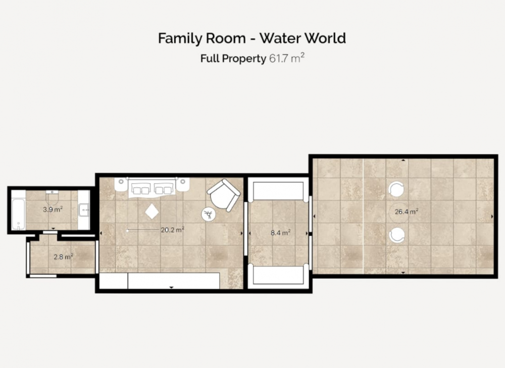 Family room, Coral Sea Water World 5*