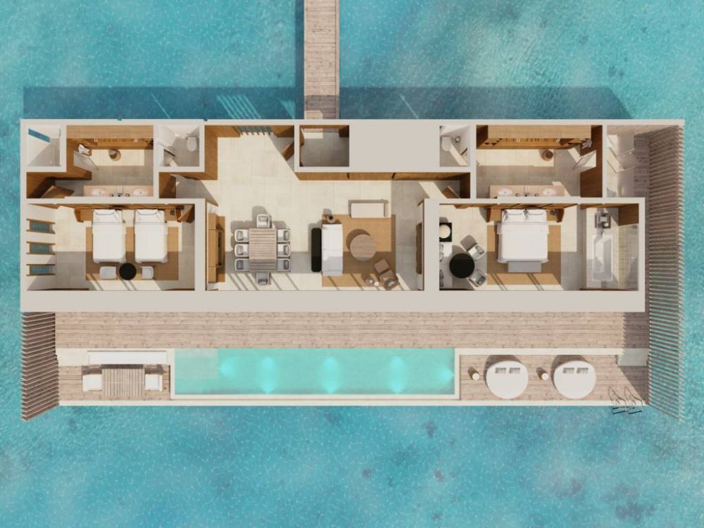 Two Bedroom Water Pool Villa, The Ritz-Carlton Maldives 5*