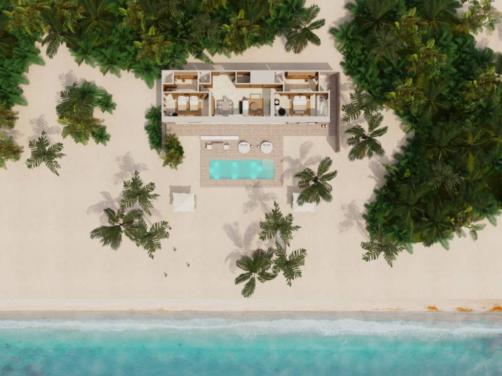 Two Bedroom Sunset Beach Pool Villa, The Ritz-Carlton Maldives 5*