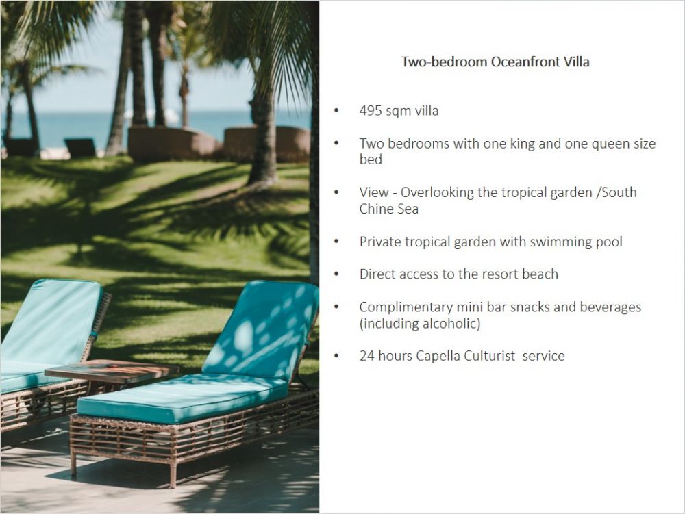 Two-Bedroom Pool Villa/Oceanfront Pool Villa, Capella Tufu Bay, Hainan 5*