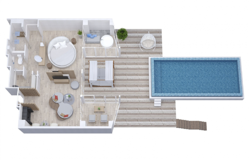 Temptation Pool Water Villa, LUX* South Ari Atoll 5*