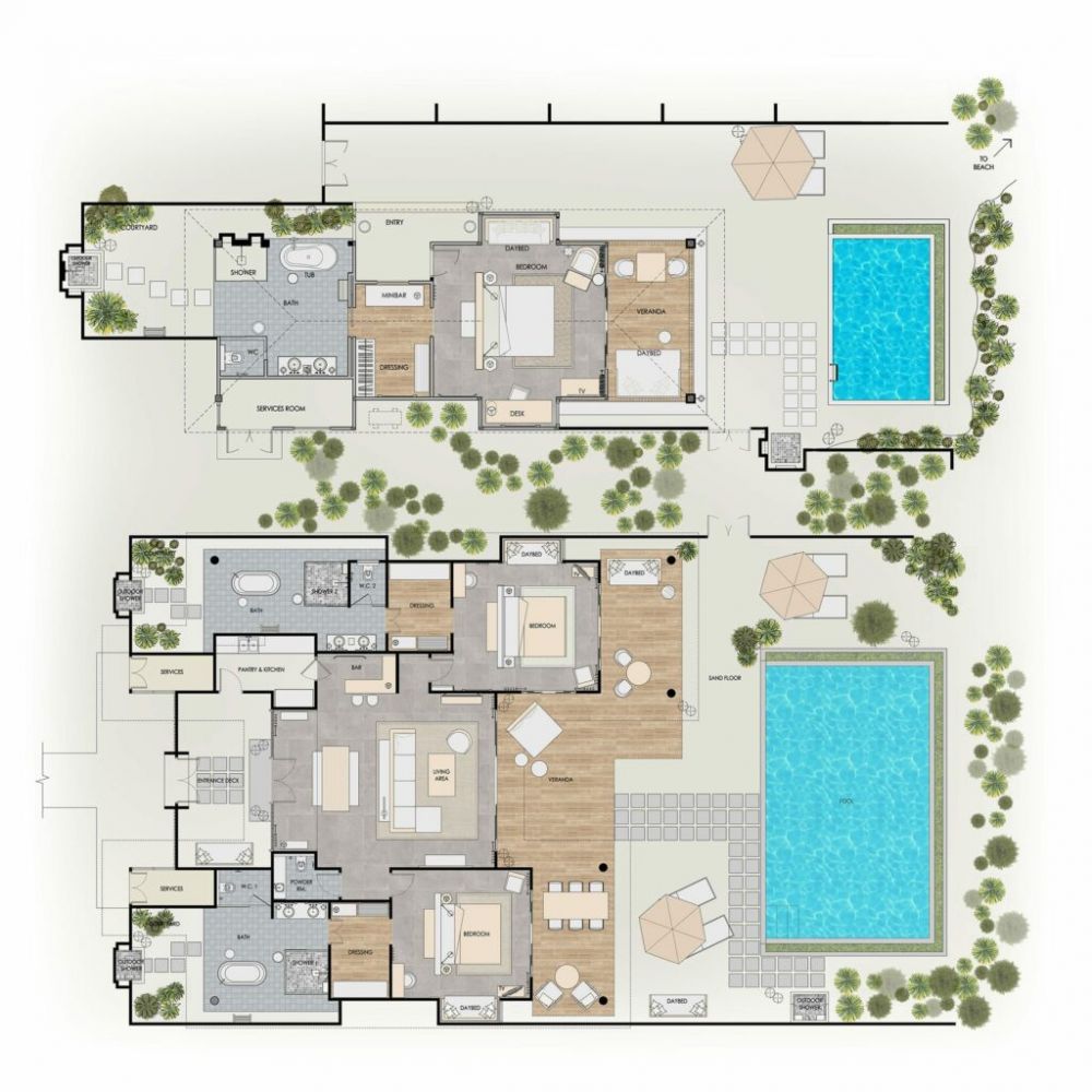 3 Bedroom Interconnecting Beach Pool Villa, Finolhu, a Seaside Collection Resort (ex. Seaside Finolhu Maldives) 5*