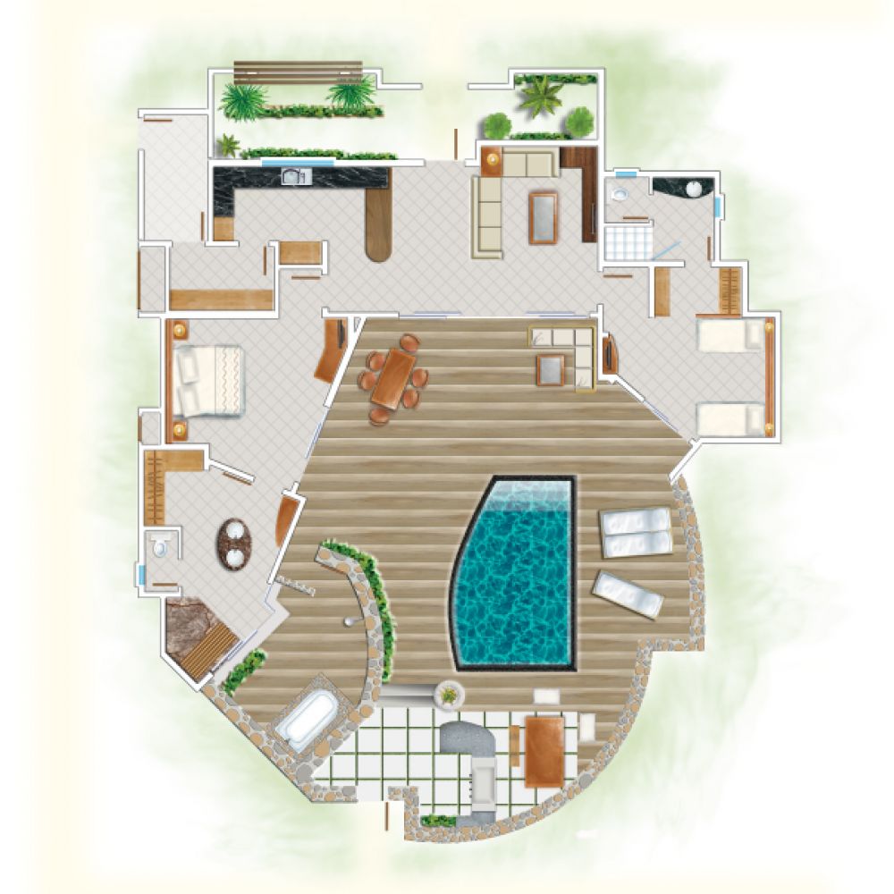 2-bedroom Pool Villa, Trou aux Biches Beachcomber Golf Resort & SPA 5*
