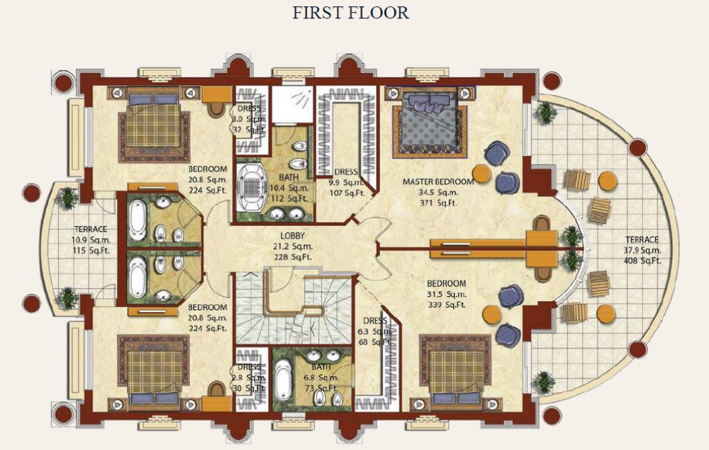 Royal Five Bedroom Villa, Kempinski Hotel & Residences Palm Jumeirah 5*