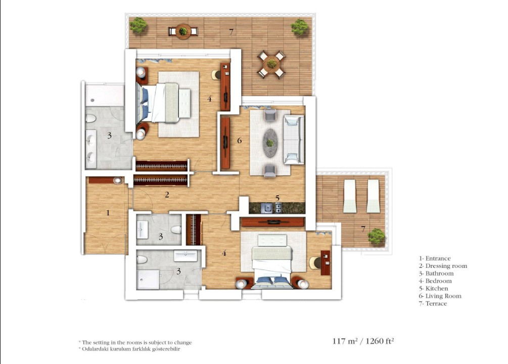 2 Bedroom Garden/ SV Apartment, Mandarin Oriental Bodrum 5*