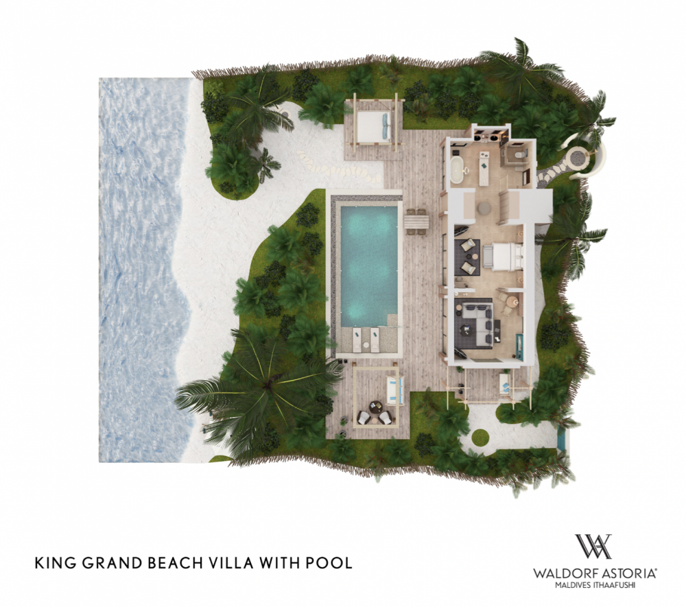 Grand Beach Villa with Pool, Waldorf Astoria Maldives Ithaafushi 5*