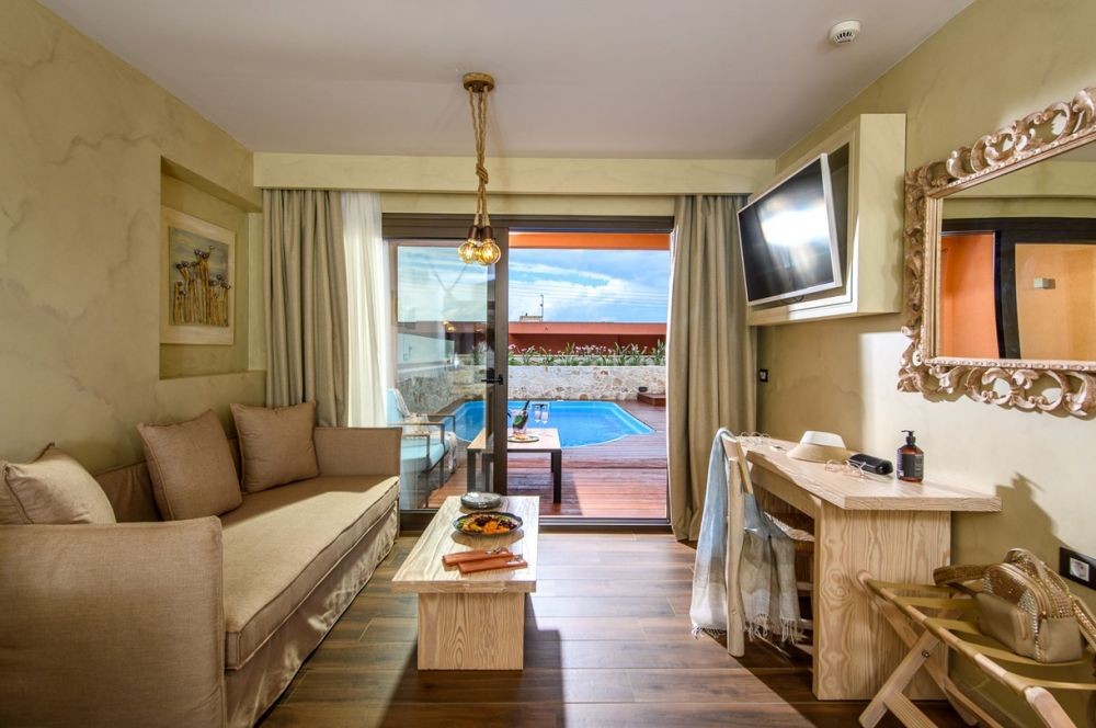 2 Bedroom Platinum Suite Sea View Private Pool & Outdoor Jacuzzi, Esperides Resort Crete, The Authentic Experience 5*