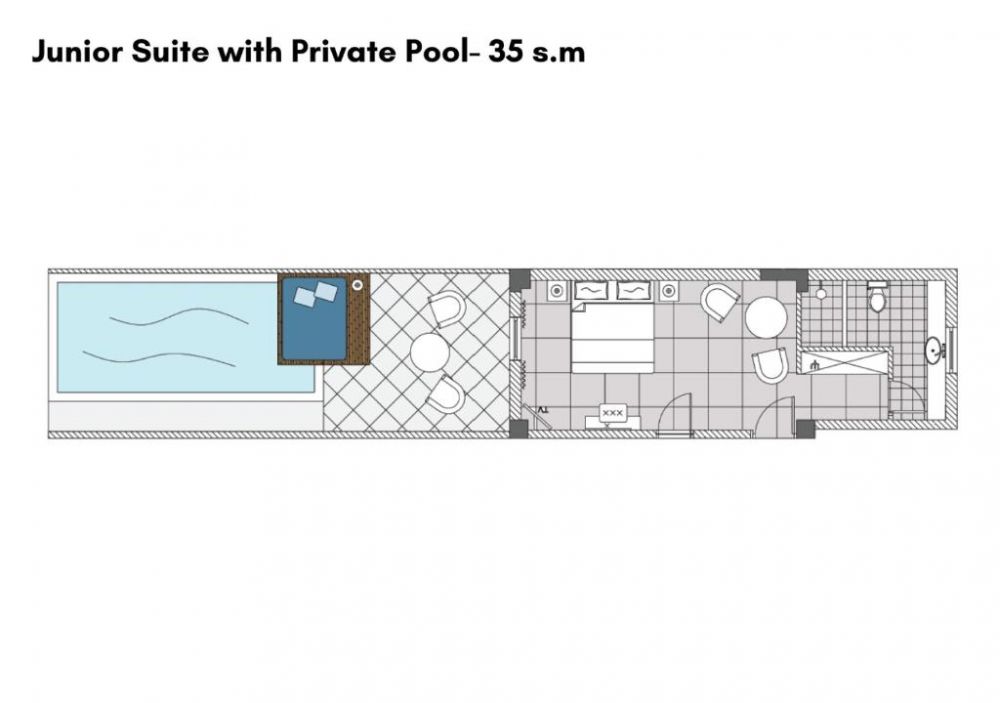 Junior Suite Private Pool, Avaton Luxury Hotel & Villas – Relais & Chateaux 5*