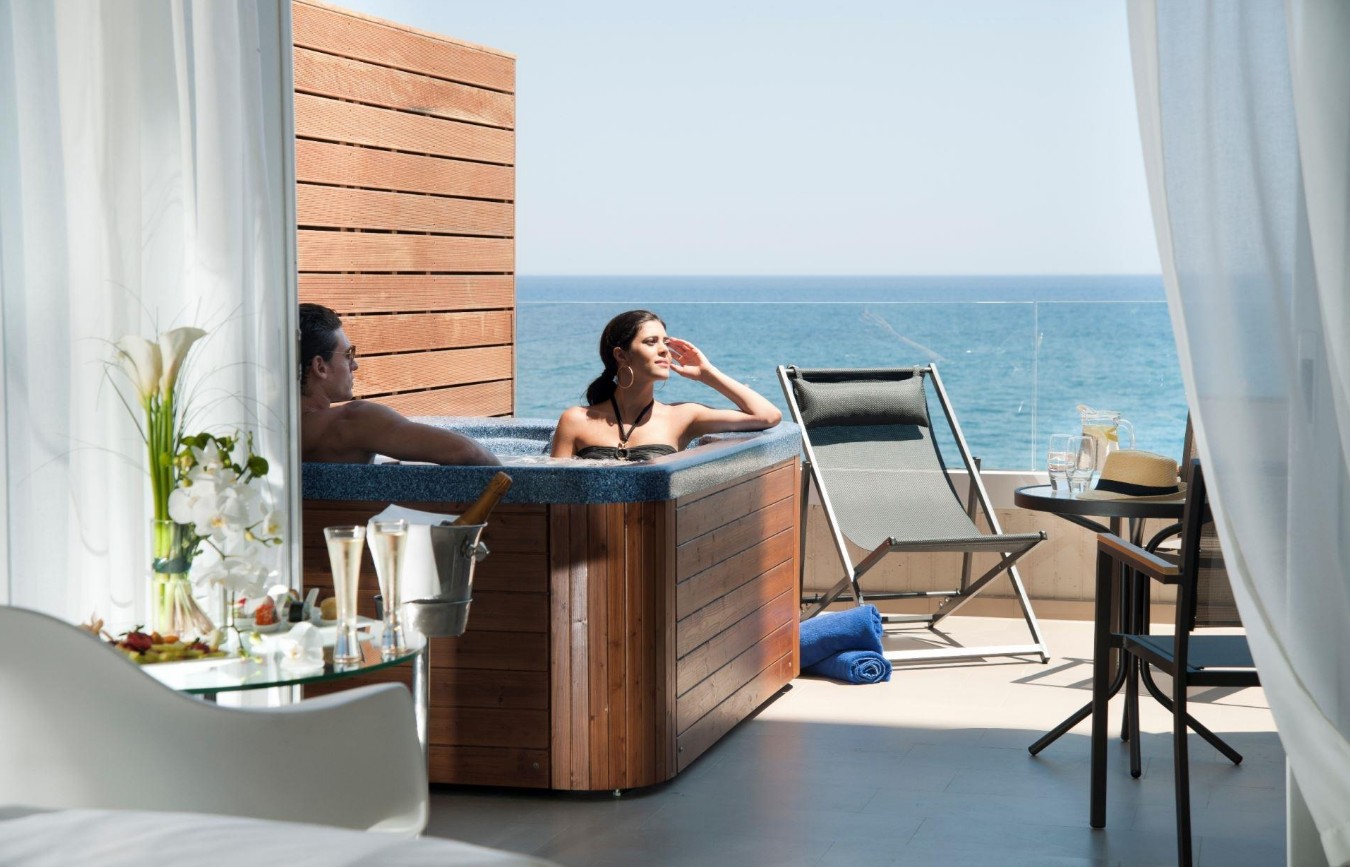 Deluxe Spa Sea View Private Outdoor Jacuzzi, The Royal Apollonia 5*