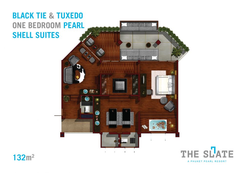 One Bedroom Pearl Shell Suite, The Slate 5*