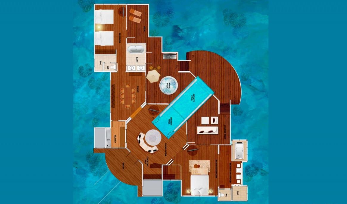 Two-Bedroom Ocean Pavilion with Pool, Huvafen Fushi 5*
