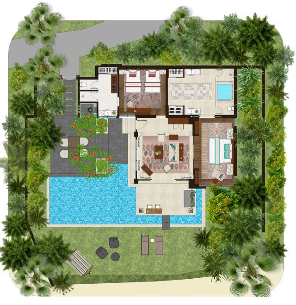 Two Bedroom Garden Pool Villa/  Ocean Pool Villa, Samabe Bali Villas 5*
