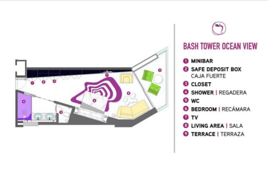Bash Tower Ocean View, The Tower by Temptation Cancun Resort  | Adults Only 21+ 5*