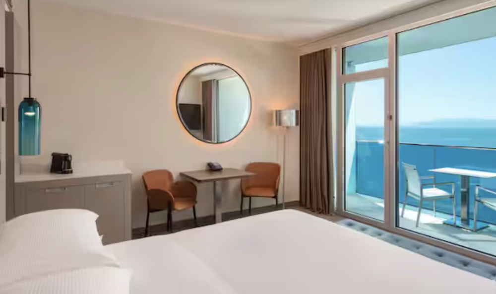 King Guest Room with Balcony and Sea View, Hilton Rijeka Costabella Beach Resort & Spa 5*