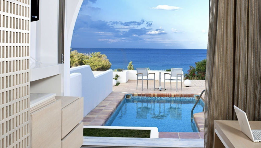 Modern Junior Suite Sea View Private Pool, Porto Angeli Beach Resort 5*