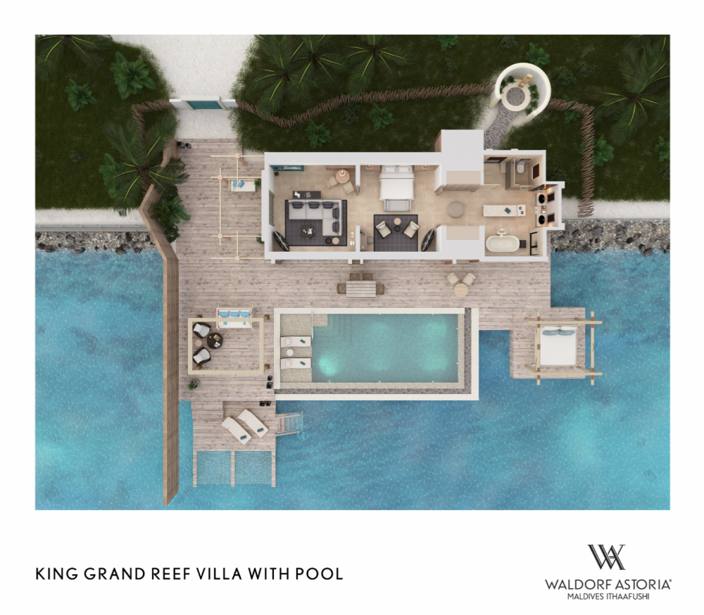 Grand Reef Villa With Pool, Waldorf Astoria Maldives Ithaafushi 5*