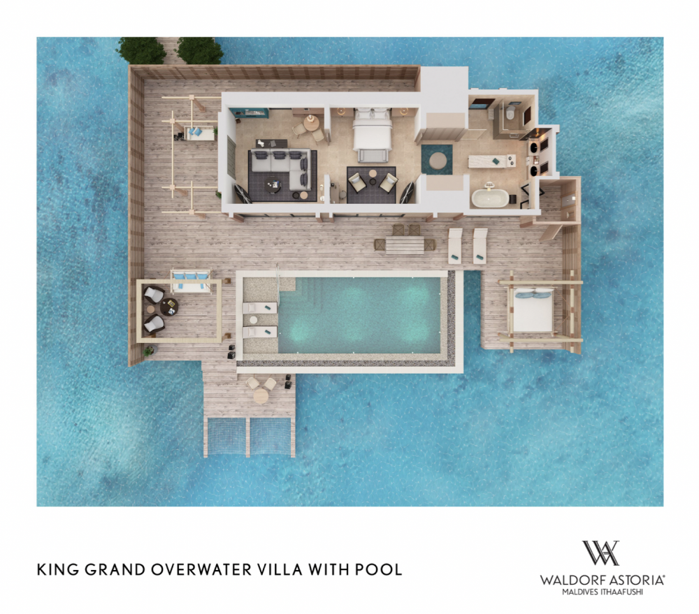 Grand Overwater Villa With Pool, Waldorf Astoria Maldives Ithaafushi 5*