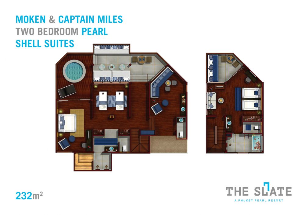 Two Bedroom Pearl Shell Suite, The Slate 5*