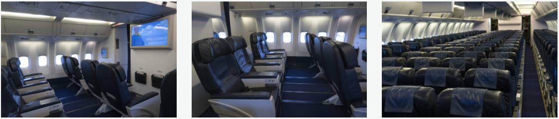Фото Боинг 767-300 внутри Бизнес и Премиум класс от МАУ