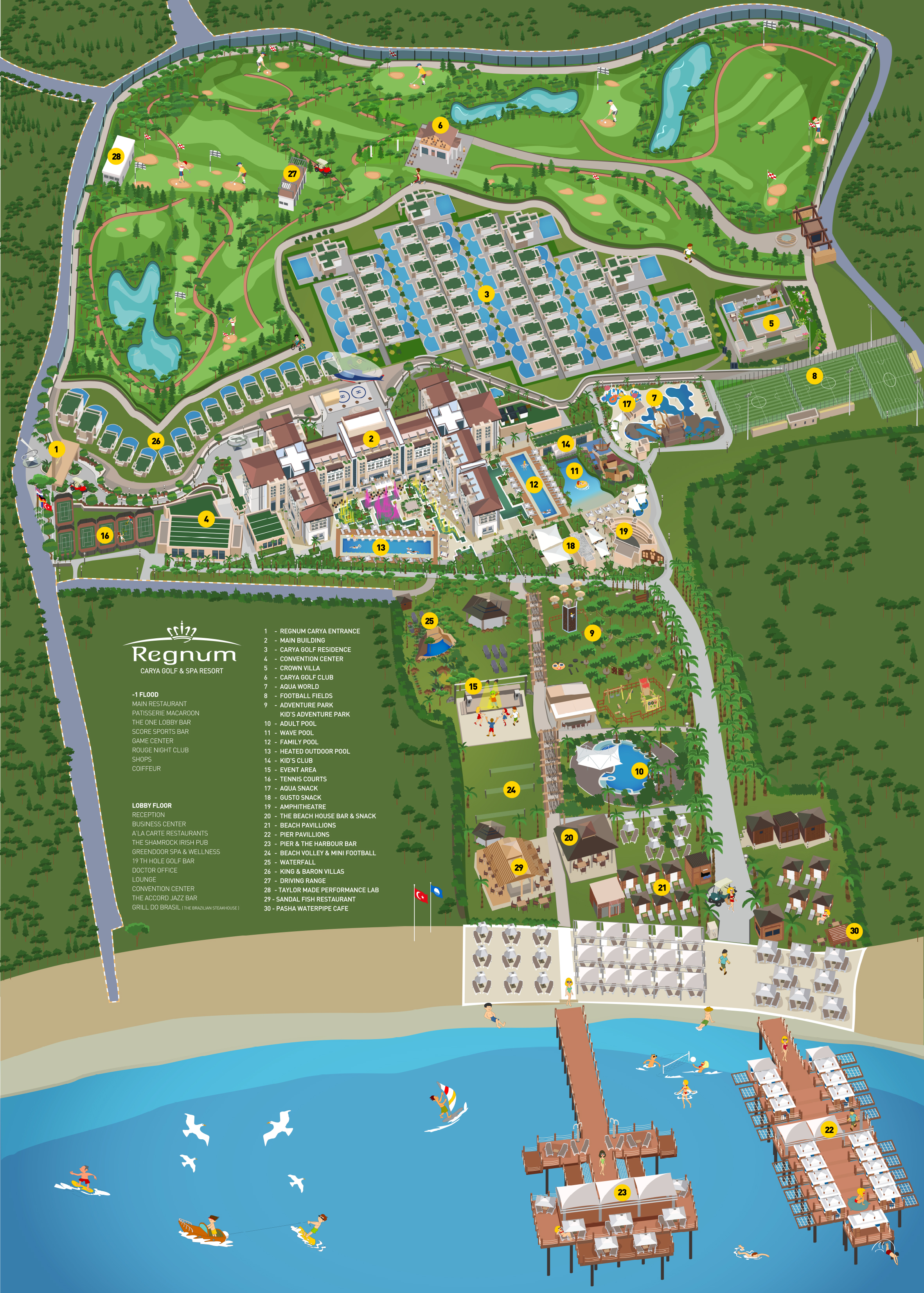 Voyage belek golf карта отеля